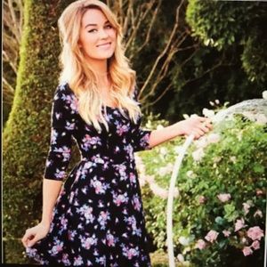 Lauren Conrad Floral Keyhole Skater Dress